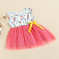 thumbnail image 2 of Robe Pâques pour Enfants Robes Patchwork en Tulle à Maille Florale Lapin Sans Manches, 2 of 8
