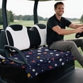 thumbnail image 3 of Uorisanigo Golf Style Golf Cart Seat Covers Breathable Seat Protector with 4 Pockets , Fits for EZGO TXT RXV/Club Car DS Precedent Accessories Gift for Men Women Golfer, 3 of 7