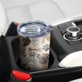 thumbnail image 5 of 20 Oz Pug and Footprint Coffee Tumbler Double Wall Insulated Stainless Steel Water Bottle | Metal Reusable Thermoses Flask with Cup Cap | Leak & Sweat Proof with Anti-Dust Lid, 5 of 7