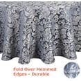 thumbnail image 4 of Tektrum 70 inch Round Damask Jacquard Tablecloth Table Cover - Waterproof/Spill Proof/Stain Resistant/Wrinkle Free/Heavy Duty- Great for Banquet, Parties, Dinner, Wedding (Stone Blue), 4 of 6