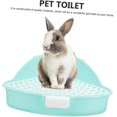 thumbnail image 3 of Cat Litter Tray Pet Potty Trainer, Triangle Design Small Animal Litter Pan, Easy Clean, Rabbit and Hamster Toilet, 3 of 5