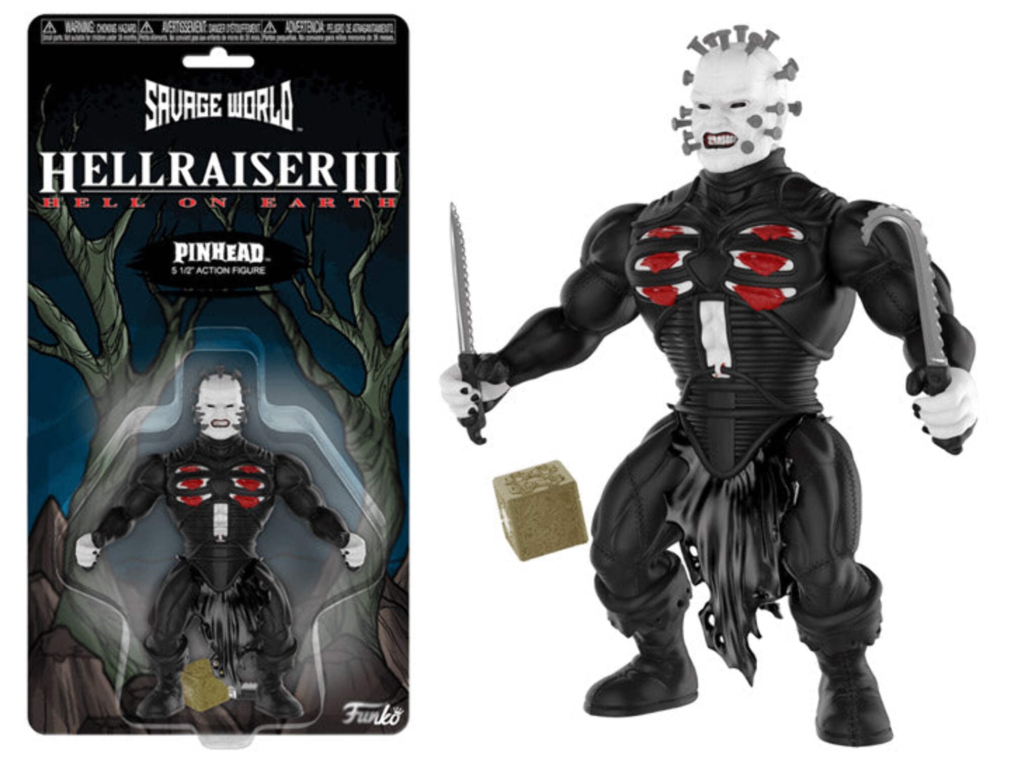 Savage World Horror Hellraiser III Pinhead 5.5 inch action figure
