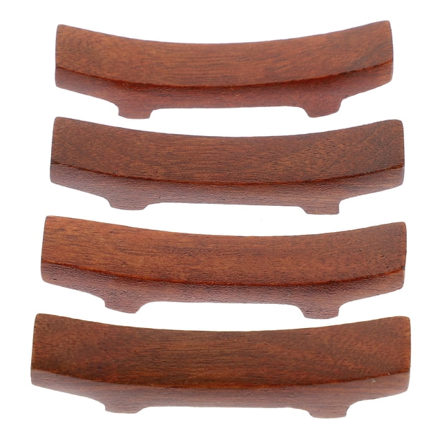 4 soportes de madera para palillos con forma de barco para cubiertos y vajilla.