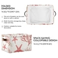 thumbnail image 2 of Yayeee 2 Pack Canvas Storage Basket with Handles for Shelves Fabric Bins Closet Organizer, White Starfish, 2 of 8