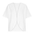 thumbnail image 5 of AOMPMSDX Cardigan For Women Kimono Cardigan Solid Color Summer Loose Cover Ups Casual Lightweight Blouse Beach Boho Shawl Tops M White, 5 of 7