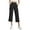 Black, variant on Ltctricy Women's Capri Dress Pants Dressy Casual Elastic High Waisted Cropped Work Pants Loose Office Capris Trousers with Pockets