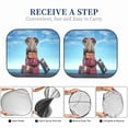 thumbnail image 5 of Goofa Elephant Sits On A Stack Of Luggages Ocean Pattern 2 Piece Car Windshield Sun Shade Foldable | Front Windshield Shade for Sun, Heat and UV Rays | Sunshade for Car Front Window-Large, 5 of 7