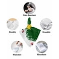 thumbnail image 6 of Christmas Green Cloth Napkins Set of 4, Winter White Snowflake Xmas Balls Washable Reusable Dinner Cocktail Napkin for Kitchen Party Wedding Banquet Holiday Baby Shower Table Decor, 6 of 7