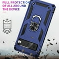 thumbnail image 6 of ELEHOLD Hybrid Rugged Case for Google Pixel 7A Full Body Protection with Metal Magnetic 360° Rotating Ring Holder Kickstand Shockproof Heavy Duty Case for Google Pixel 7a,Blue, 6 of 7