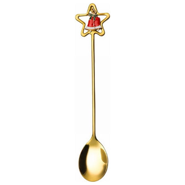 Stainless Steel Tableware Creative Cute Christmas Star Spoon Fruit Fork Coffee Dessert Spoon