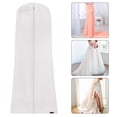 thumbnail image 2 of 72 inch Long Garment Bags ,Double-Layer Thickened Wedding Dress Dirt Cover for Hanging Clothes Wedding Dress Cover Waterproof Clothes Protector for Closet Storage for Gowns, Tuxedos, Coats, 2 of 5