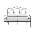 thumbnail image 2 of Mr. Kate Primrose Metal Bed with Secured Slats, Headboard and Footboard, Full, Black, 2 of 21
