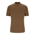 thumbnail image 5 of qolati Mens Mock Turtleneck Shirts Classic Fit Ribbed Knit Basic T-Shirts Casual Short Sleeve Textured Pullover Tees, 5 of 7