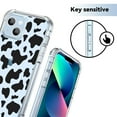 thumbnail image 5 of Black White Cow Print Clear Case for iPhone 13,Aesthetic Art Design Case for Men Women,Unique Soft Transparent TPU Bumper Case Cover, 5 of 5