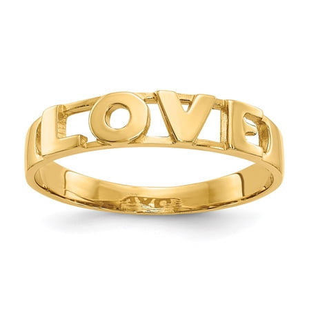 10K Love Ring Yellow Gold