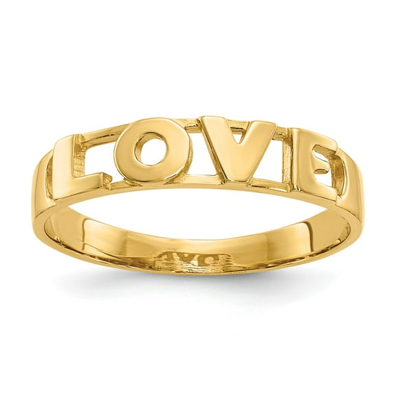 10K Love Ring Yellow Gold