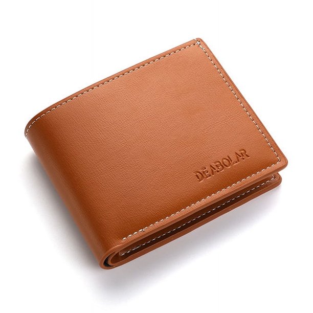 Cartera para hombre Cartera para hombre Cartera informal plegable corta horizontal para hombre