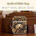 thumbnail image 4 of FOR U DESIGNS Golden Retriever Sunflower Print Bible Cover Bible Holder Case Handbag with Handle, Large Capacity Bible Carrier Tote Bag Study Bible Carrying Cases Christian Gifts, 4 of 7