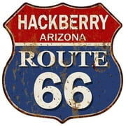 HACKBERRY, ARIZONA Route 66 Shield Metal Sign Man Cave Garage 211110013024