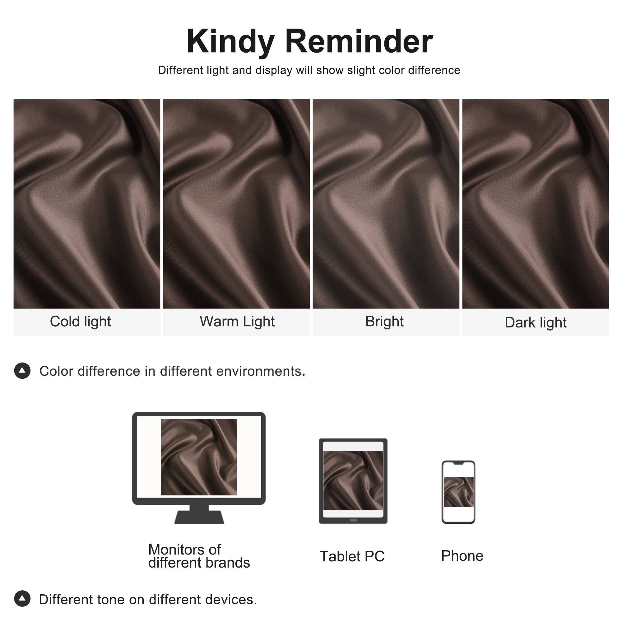 Unique Bargains 4 Pack Satin Pillowcases for Hair and Skin, Brown Travel