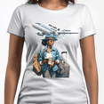 thumbnail image 2 of Lotusprinthandmade Personalized Name Black Woman Diva's Catch Flights Not Feelings V4 White Women's T-shirt 5000L (Made In US) 100% Cotton S-3XL, 2 of 5