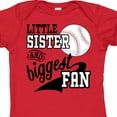 thumbnail image 4 of Inktastic Little Sister and Biggest Baseball Fan Girls Baby Bodysuit, 4 of 5