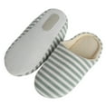 thumbnail image 5 of Women Men's Comfort Knitted Cotton Slippers Washable Flat Closed Toe Ultra Lightweight Indoor Shoes with Non-Slip Sole, 5 of 5
