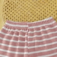 thumbnail image 4 of MKOSPLRT Striped Pants for Kid 2-12 Years Girls Boys Ribbed Knit Long Pants Elastic Waist Baggy Striaght Wide Leg Pants Gifts for Kid, 4 of 5