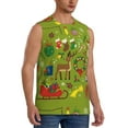 thumbnail image 2 of Bixox Men's Christmas Printed Shirt Sleeveless Fitness Tank Top-Large, 2 of 7