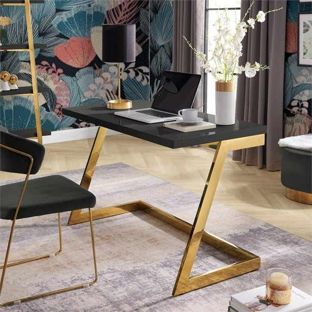 Black and gold desk walmart deals