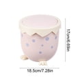 thumbnail image 3 of Horivan Easter Egg Shaped Mini Trash Can Cute Desk Organizer Plastic Waste Bin for Home Office Decor Easter Party Supplies Desktop Accessory, 3 of 6