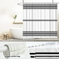 Seasonwood Modern Style 72x96 Black And White Striped Shower Curtain