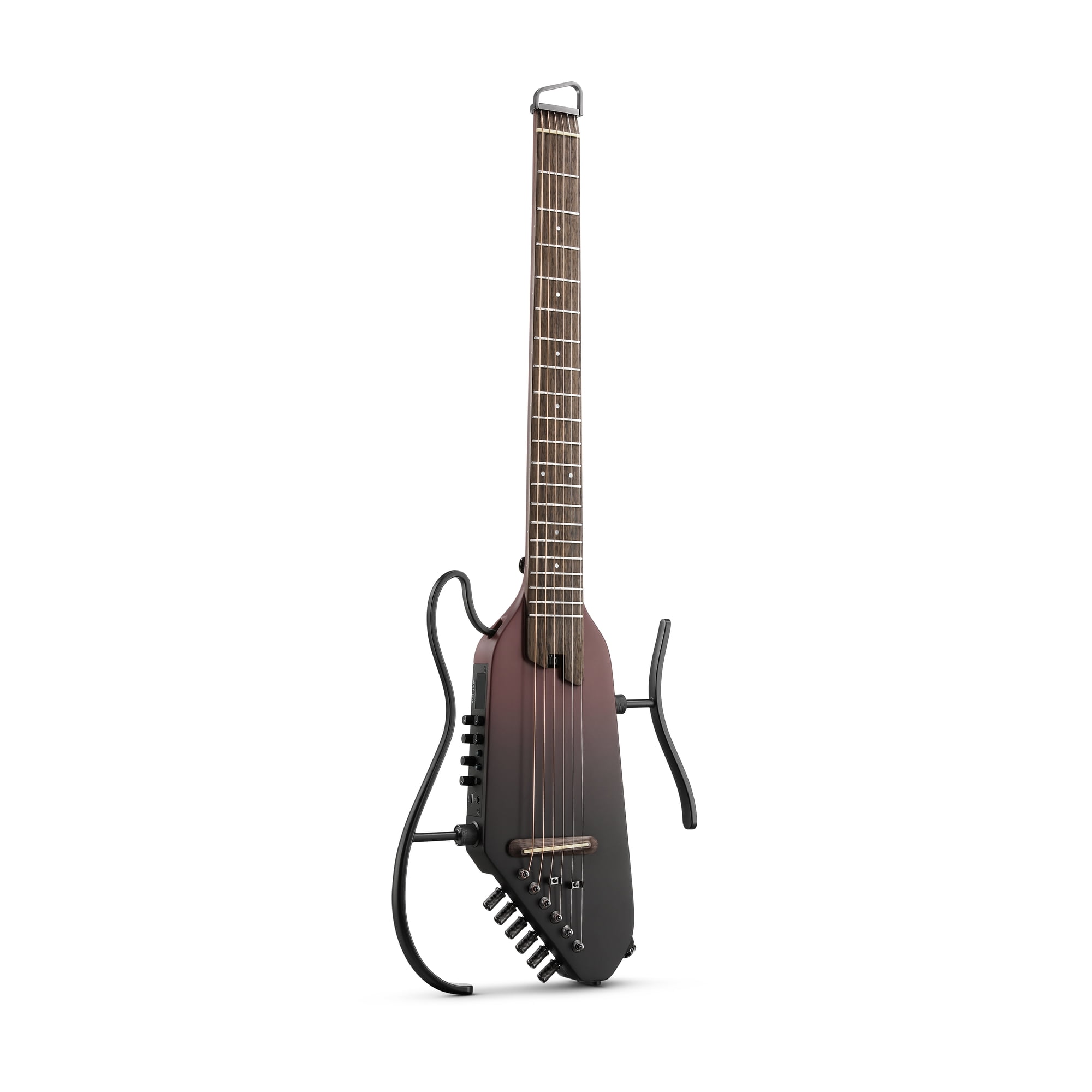 Donner Acoustic Electric Guitar HUSH I PRO Travel Guitar with Multiple Effect Modes Smart Guitarra Kit of Earphone, Gig Bag, Strap, Charging Cable, Maillard Fade