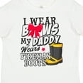 thumbnail image 4 of Inktastic I Wear Bows My Daddy Wears Fireman Boots Girls Toddler T-Shirt, 4 of 5