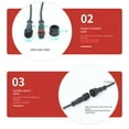 thumbnail image 7 of Waterproof Plug Black Cable 20CM IP67 Male to Female Led Connector 2Pin 3Pin 4Pin Jack Waterproof Wire Led Connector LED Light Strips 4PIN, 7 of 7