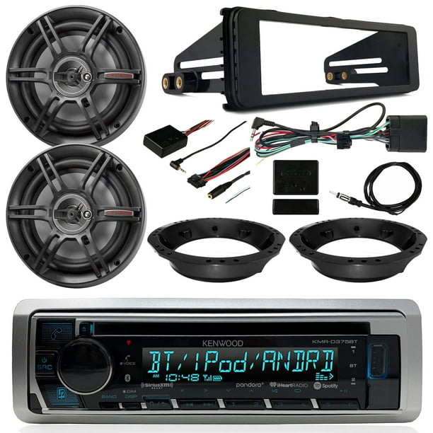 FLHT FLHTC FLHTCU Touring Radio Package Kenwood CD Player Radio, 2x Crunch 3Way 6.5" Speakers