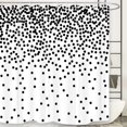 thumbnail image 4 of Funny Black and White Shower Curtain, Simple Polka Dot Design Shower Curtains, Modern Farmhouse Shower Curtains Home Bathroom Decor Fabric Bathtub Curtains, 71x71 Inches, 4 of 6