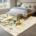 thumbnail image 4 of 6'x9' Area Rugs, Sunflowers Indoor Outdoor Area Rug for Living Room Bedroom, Farmhouse Retro Botanical Floral Bee Love Heart Washable Bathroom Rugs Kitchen Floor Carpet Mats Home Decor Aesthetic, 4 of 8