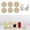 Khaki, variant on Cup Coasters Set Multicolor Round Heat Resistant for Mugs Glasses Kitchen Dining Table Protector.