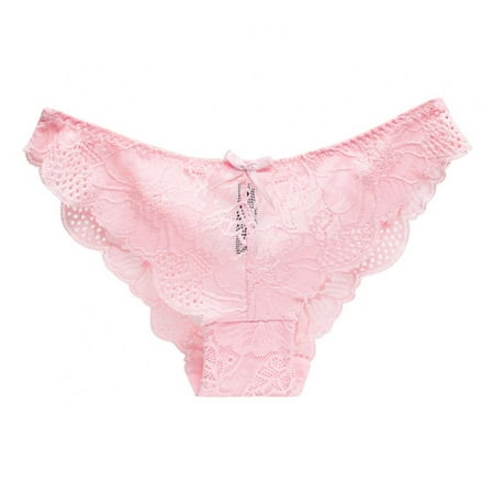 

Wisremt 3Pack Womens Lace Low-Rise Briefs M-XXL Breathable Cotton Crotch Stretchy & Skin-Friendly Panties Underwear