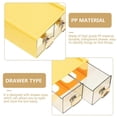 thumbnail image 3 of Drawer Stationery Container for Storage 2 Compartments Yellow PP Material, 3 of 4