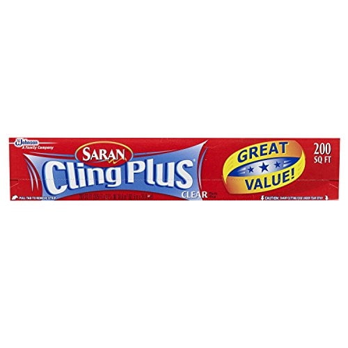 Envoltorio de plástico Saran Cling Plus de 200 m² para cubrir y almacenar