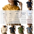thumbnail image 3 of ClodeEU Women's Round Neck Short Sleeve Ruff Trim T-Shirt,Casual Loose Fit Solid Color Blouse Top for Summer Gray,Women's Plus XL, 3 of 7