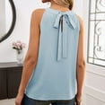 thumbnail image 4 of XuJwPNcy Women's Tank Tops Summer Crew Neck Pleated Loose Flowy Tops Office Cute Work Sleeveless Shirts, 4 of 4