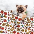 thumbnail image 3 of Naloa Hot Dog Pizza Dog Blanket, 3 Sizes Cat Blanket for Indoor Cats Large Medium Small Dog Gifts-Medium, 3 of 8