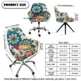 thumbnail image 7 of ZIATUBLES Mandala Flower Print Curved Back Dining Chair Slipcover Stretchable Swivel Bar Stool Cover with Backs Removable Accent Vanity Desk Chair Protector Home Living Room Decor, 7 of 7