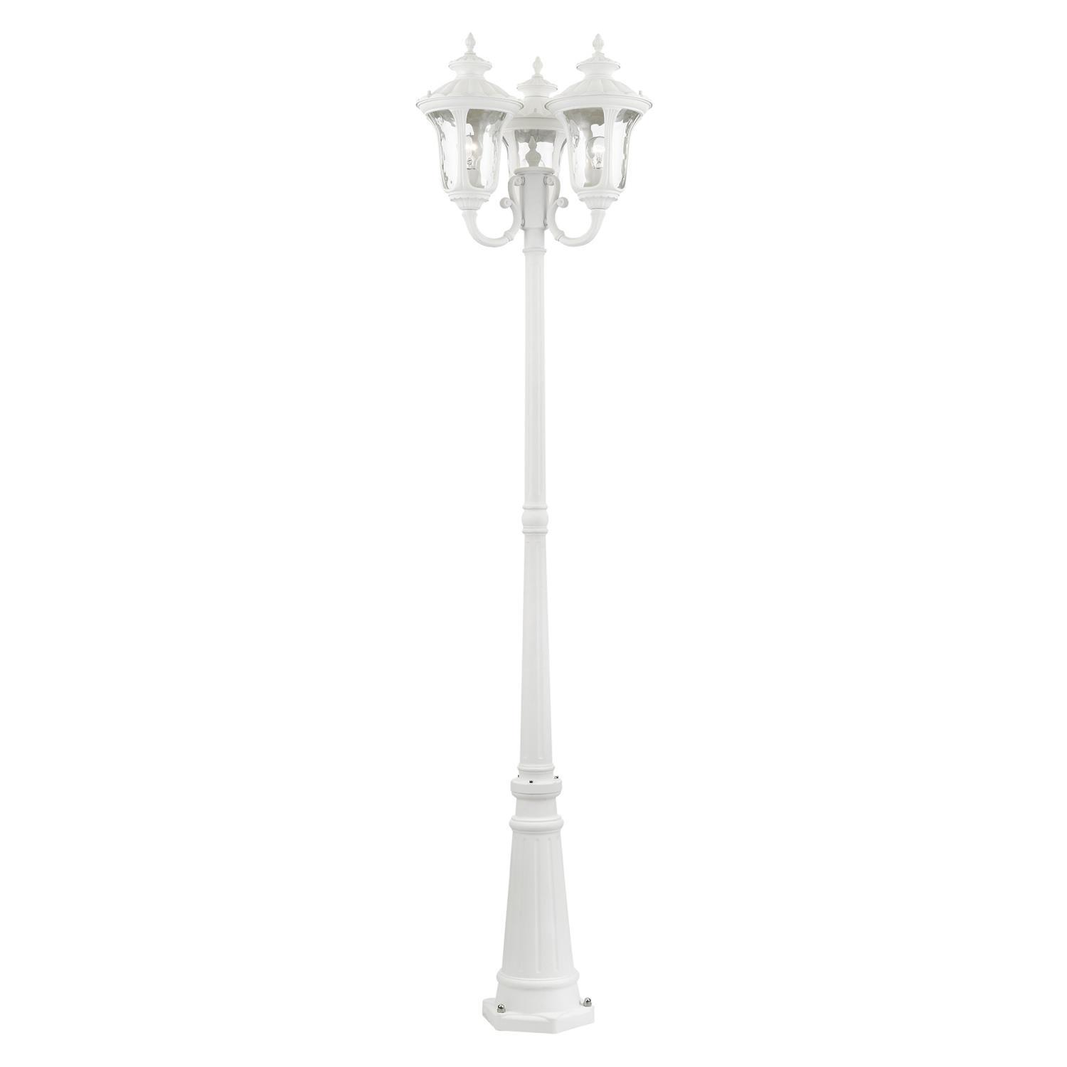 Livex Lighting 3 Light Outdoor Post Light With Textured White Finish 7866-13 - image 5 of 7
