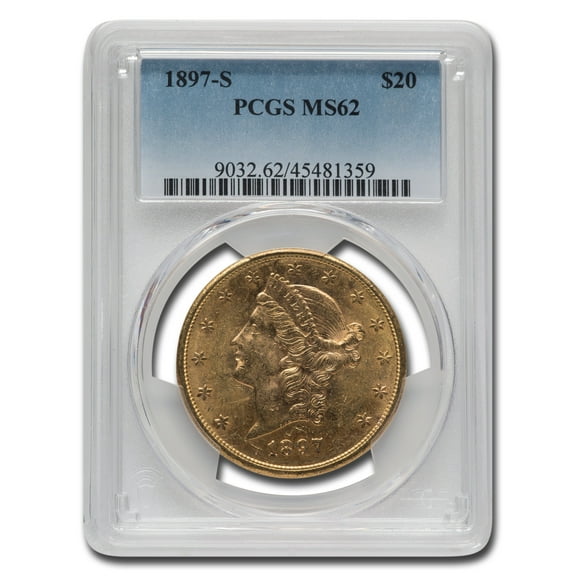 1897-S $20 Liberty Gold Double Eagle MS-62 PCGS