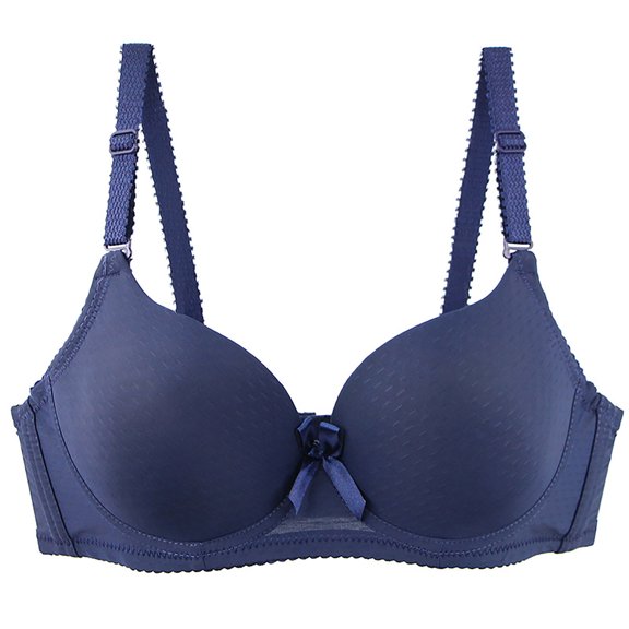 Plus Size Bras for Women Wireless New Women's Thin Wireless Bra Comfortable Push up Bralette Seamless Stretch Lightweight Lined Comfort Underwear Style B-33 Blue