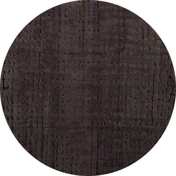 Ahgly Company Indoor Round Oriental Brown Modern Area Rugs, 3' Round